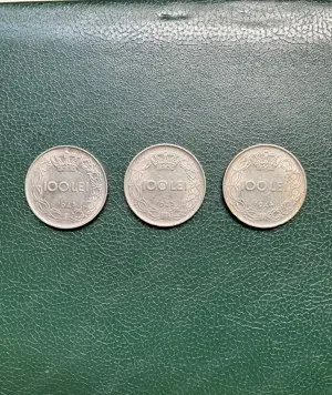 3 Monede 100 Lei din 1943 si 1944