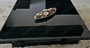 Măsuță cafea negru lucios  - imagine 2