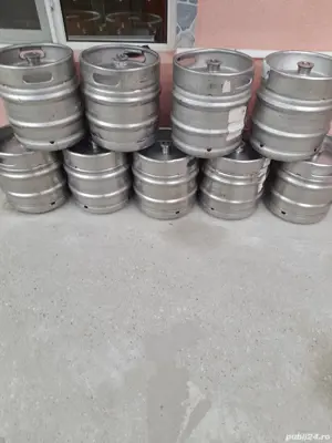 de vînzare 9 butoaie inox 30l cu filet pentru vin sau țuică