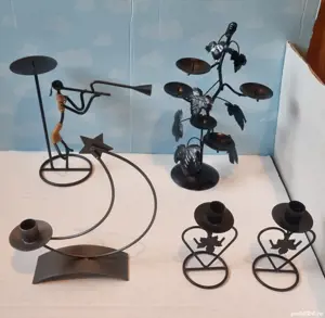 Lot sfeșnice metalice