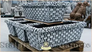 Jardinieră ornament flori, model J14.