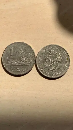 Monede de 1 Leu 1966 - imagine 2