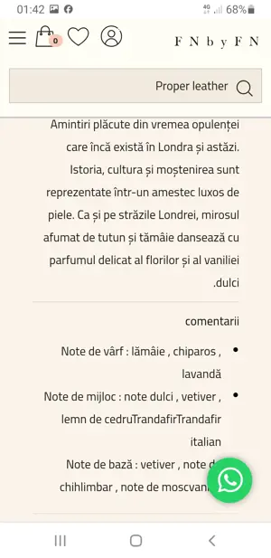 Parfum original femei Proper Leather FnbyFn - imagine 5