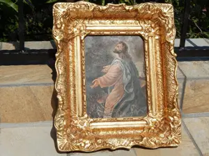 Tablou pictura Rugaciunea lui Iisus in Gradina Ghetsimani 33X38 cm - imagine 3