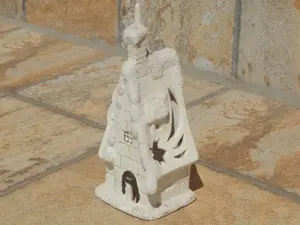 Casuta bibelou ceramica cu peisaj de iarna pt lumanari