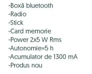 B O X Ă -Bluetooth,Stick,Radio,Card Sd,nouă - imagine 5