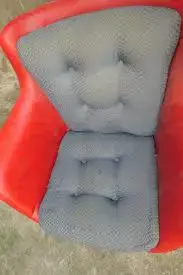 Fotoliu Imitatie Piele Rotativ Model de Designer Retro Cadru Metalic - imagine 3