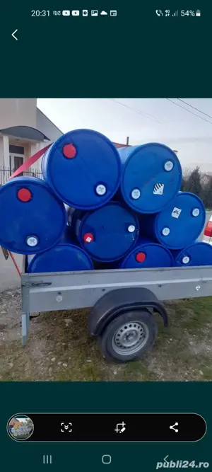 Vand butoaie de 220 litri, de tabla si de 220 litri, de plastic foarte rezistente - imagine 2