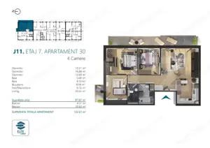 Apartament cu 4 camere, 98 mp, Ansamblu Rezidential, zona RIVUS - imagine 2