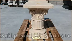 Soclu, stativ, galben patinat, model S6.