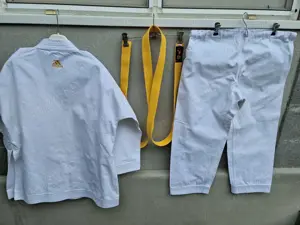 *KIMONO KARATE ADIDAS KATA  Gold | 165 cm | centura galben - imagine 4