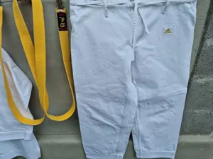 *KIMONO KARATE ADIDAS KATA  Gold | 165 cm | centura galben - imagine 3