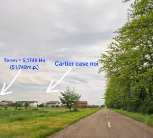 Teren in suprafata de 5,1749 ha (51.749 m.p.) - comuna Berceni, judetul Prahova