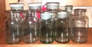 recipiente sticlă farmacie chimie colorate - imagine 5