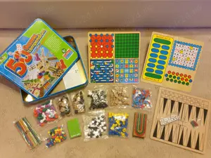 Joc de masa vintage, 50 jocuri incluse, jocuri de familie - imagine 2