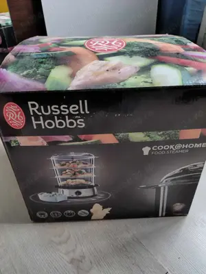  Aparat de gatit cu aburi Russell Hobbs Cook@Home 19270-56, 800 W, 9 l, Timer, Negru Inox - imagine 2