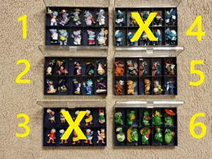 Lot Kinder 64 figurine, colectie vintage anii 80-90