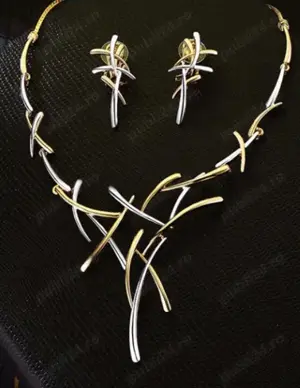 Colier si cercei, set Viennois cutie cadou