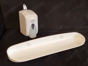 Set 3 accesorii baie, bara prosop, dozator sapun si polita raft baie - imagine 5