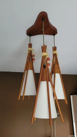 Vand lustra cu 3 abajururi - imagine 3