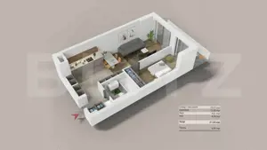 Apartament cu 2 camere, 52 mp, etajul 10  |Oxygen Residence  - imagine 3