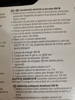 Vand masina de insurubat/ surubelnita electrica NOUA cu percutie 450 W pentru prezoane/ jante - imagine 2