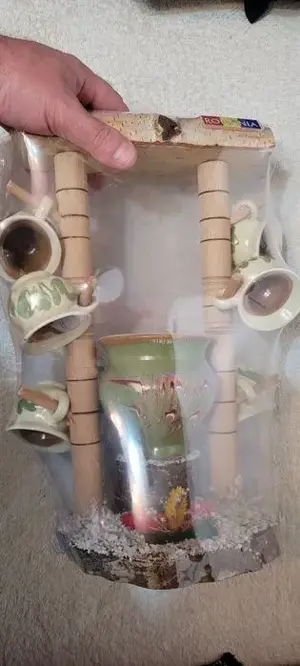 Ornament Rustic Carafa 1L+6 Cani 150 ml -60 LEI