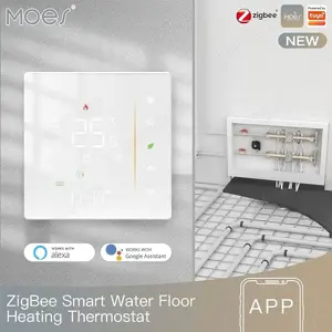 Termostat smart Zigbee MOES GA compatibil Alexa si Google Home - imagine 3