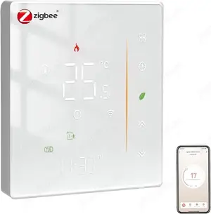 Termostat smart Zigbee MOES GA compatibil Alexa si Google Home - imagine 1