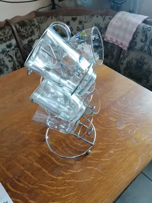 Suport metalic pentru pahare - imagine 3