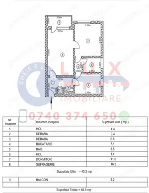 ID 2941 Apartament 2 camere - Strada I. L. Caragiale, la B-uri - imagine 17