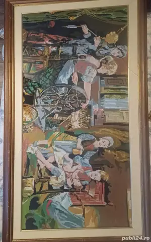 Goblen lucrat manual-piesa mare, tematica clasică