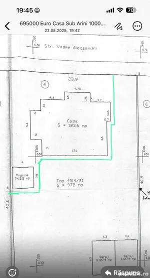 Vand 630 mp teren zona calea dumbravii parc sub arini