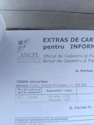 Teren intravilan Corbu 1.157 mp, front stradal 14 m, strada principală - imagine 4