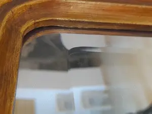 Oglindă vintage cu ramă aurie - imagine 3