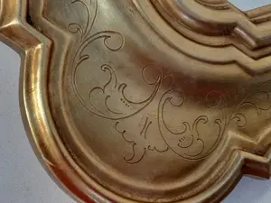 Oglindă vintage cu ramă aurie - imagine 5