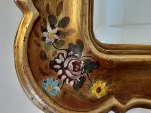 Oglindă vintage cu ramă aurie - imagine 4