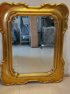 Oglindă vintage cu ramă aurie - imagine 2