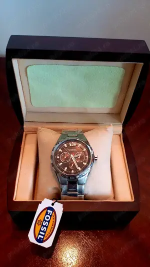 Ceas "FOSSIL Blue BQ9334"Water Resistant 100m,Full Steel Inox,Nou, - imagine 2