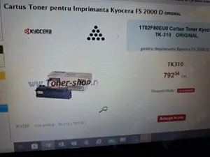 Cartus Toner pentru Imprimanta Kyocera FS 2000 D ORIGINAL