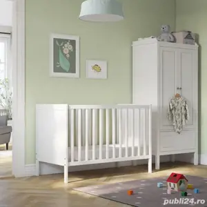 Vand patut bebelus IKEA SUNDVIK 60x120 cm + saltea microfibra cocos - imagine 2