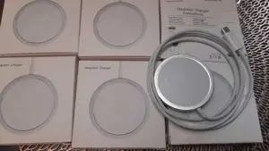 incarcatoare Magsafe 15w pt iPhone , wireless magnetice , noi sigilate universale orice telefon - imagine 3