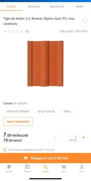 Tigla BRAMAC de Beton Model Alpina 490 - imagine 4