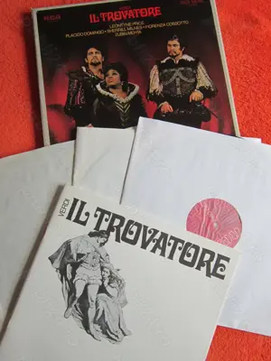 vinil rar Verdi Otello, Il Trovatore cu Placido Domingo,Leontyne Price anii 1970 - imagine 3