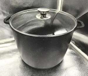 Oala marmurata premium, 10.2L, capac sticla termorezistenta