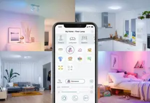 Plafoniera LED WIZ Imageo, 3x5W, 1035lm, Wi-Fi, RGB, negru - imagine 4