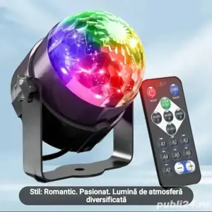 G L O B disco,multicolor cu 7 moduri de lumini,nou - imagine 3