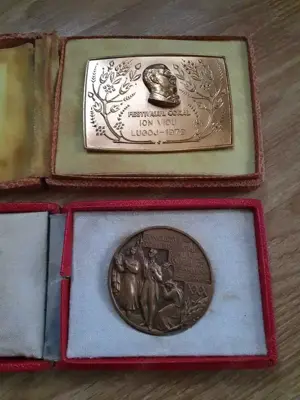 Placheta festival muzical 1974 in cutie originala