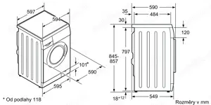 Masina spalat rufe incarcare frontala Bosch 6Kg 1000rpm - IMPECABILA ! - imagine 2