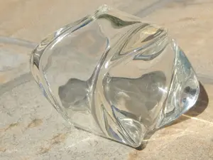 Suport lumanare Tea Light Holder sticla transparent stil vaza 6 cm inaltime - imagine 4